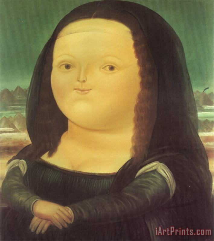 Mona Lisa painting - fernando botero Mona Lisa Art Print