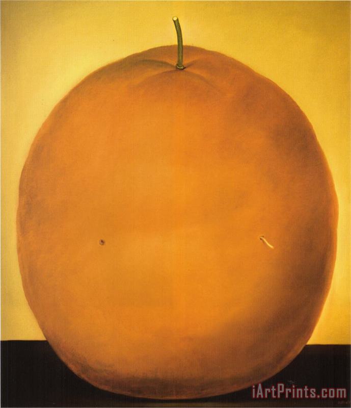 fernando botero Orange Art Painting