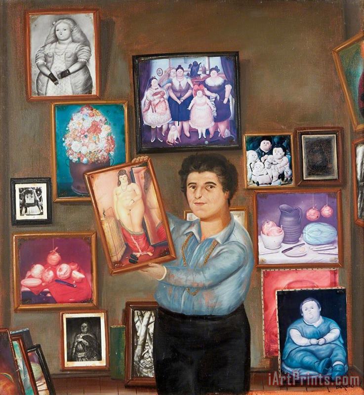 Fernando Botero Portrait of Nadine Haim, 1977 Art Painting