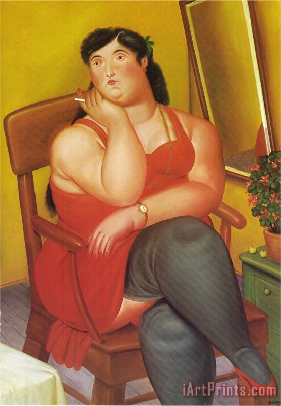 The Colombian Based painting - fernando botero The Colombian Based Art Print
