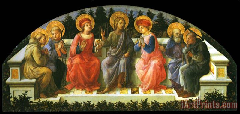 Seven Saints painting - Filippino Lippi Seven Saints Art Print