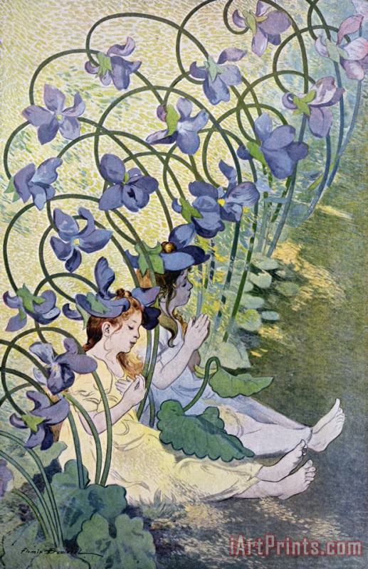 The Violets Lively Flowers painting - Firmin Bouisset The Violets Lively Flowers Art Print