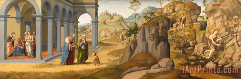 Francesco Granacci Scenes From The Life of St John The Baptist Art Painting