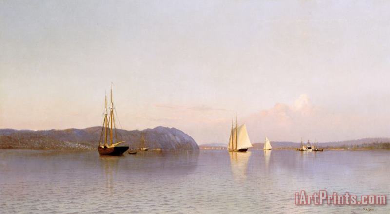 Late Afternoon, Haverstraw Bay painting - Francis Augustus Silva Late Afternoon, Haverstraw Bay Art Print