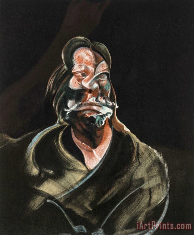George Dyer Crouching; Portrait of Isabel Rawsthorne, 1966 painting - Francis Bacon George Dyer Crouching; Portrait of Isabel Rawsthorne, 1966 Art Print