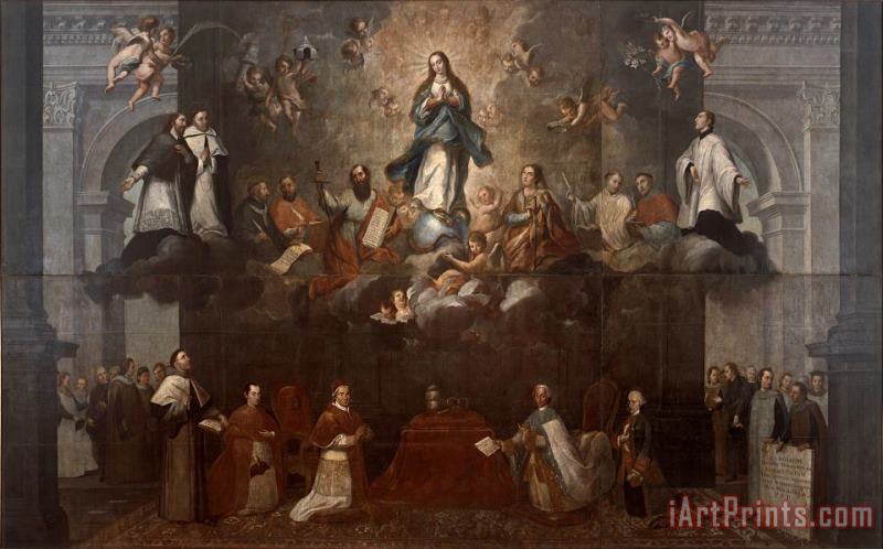 Glorification of The Immaculate Conception painting - Francisco Antonio Vallejo Glorification of The Immaculate Conception Art Print