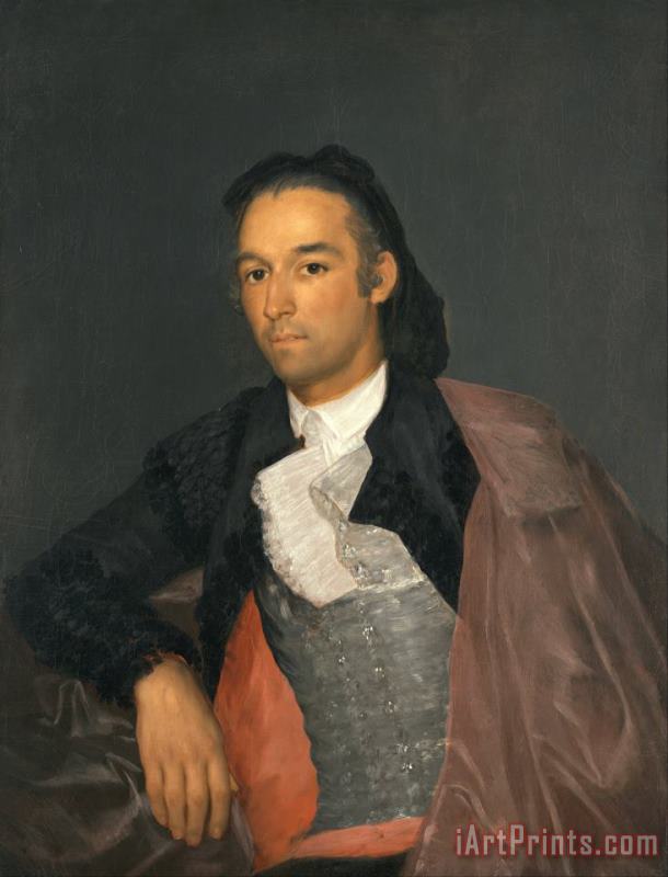 Portrait of The Matador Pedro Romero painting - Francisco De Goya Portrait of The Matador Pedro Romero Art Print
