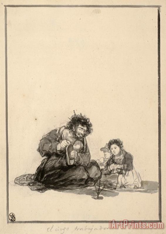Francisco De Goya The Blind Worker, C. 1815 1820 Art Painting