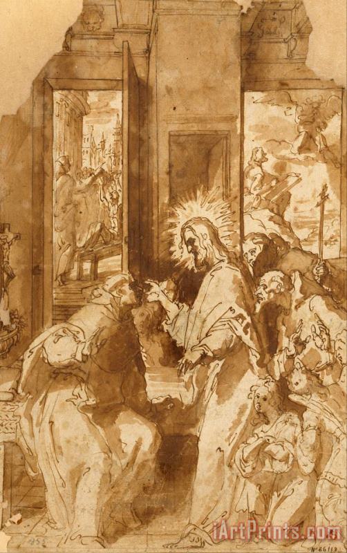Francisco Ribalta Apparition of Christ to Saint Vincent Ferrer Art Print