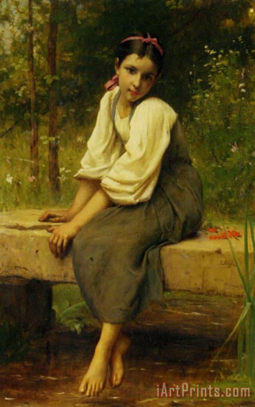 Francois Alfred Delobbe Moment of Reflection Art Painting