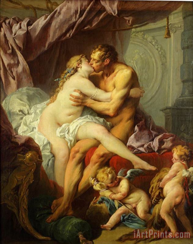 Hercules And Omphale painting - Francois Boucher Hercules And Omphale Art Print