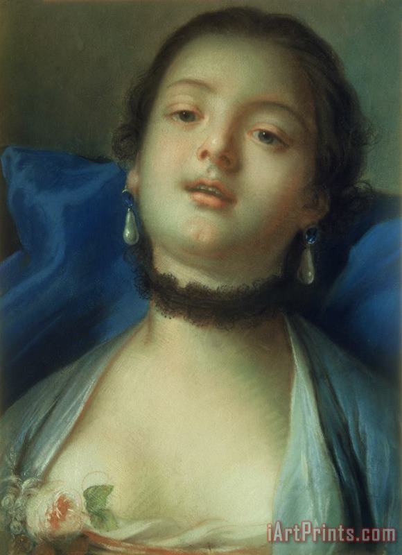 Francois Boucher Portrait of a Woman Art Print