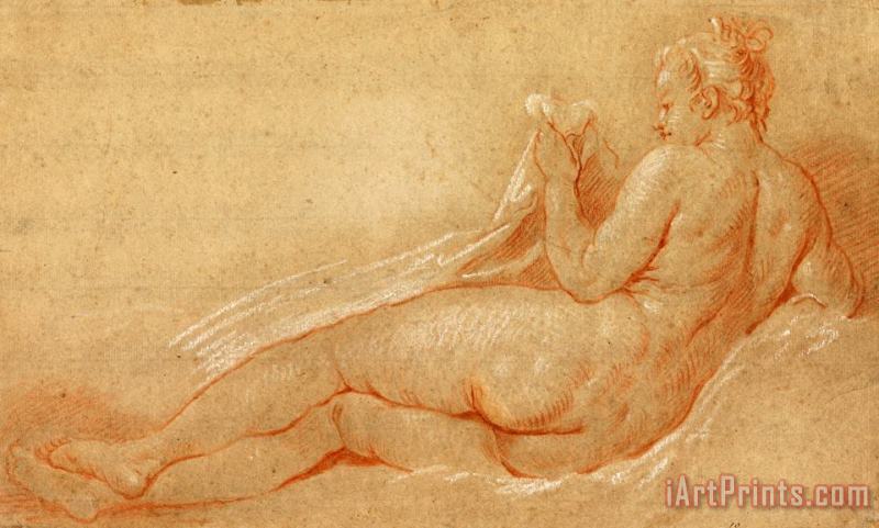 Francois Boucher Study for Reclining Nude Art Print