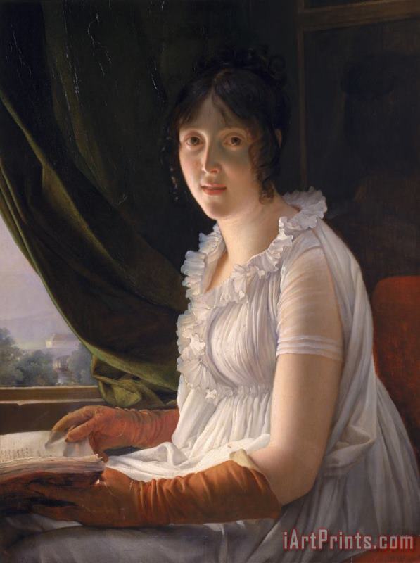 Francois Pascal Simon Gerard Seated Portrait of Marie Philippe Claude Walbonne Art Painting