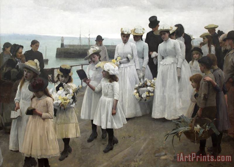 Frank Bramley For of Such Is The Kingdom of Heaven Art Painting