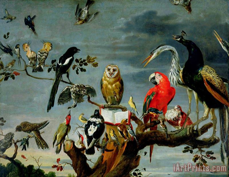 Frans Snijders Concert of Birds Art Print