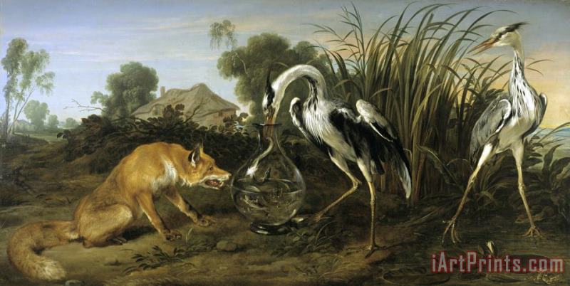 Frans Snyders Fable of The Fox And The Heron Art Print