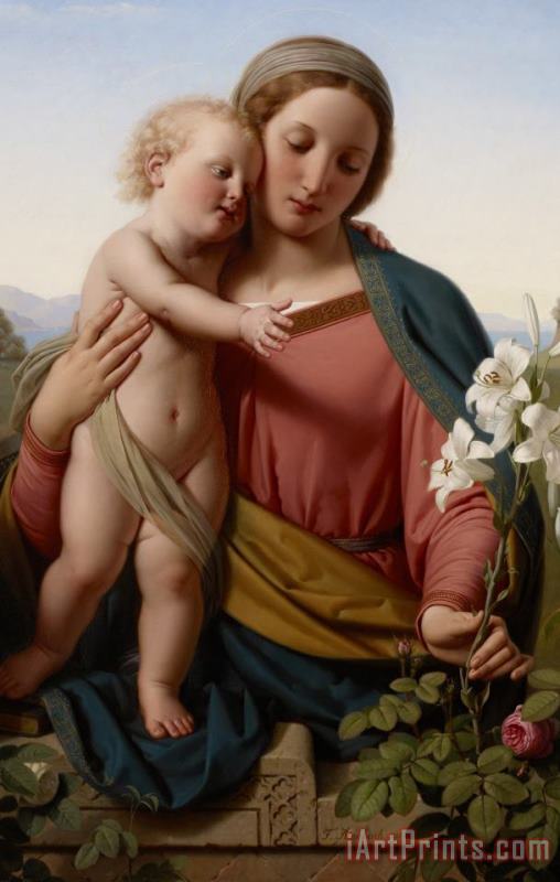 Franz Ittenbach Madonna And Child Art Painting