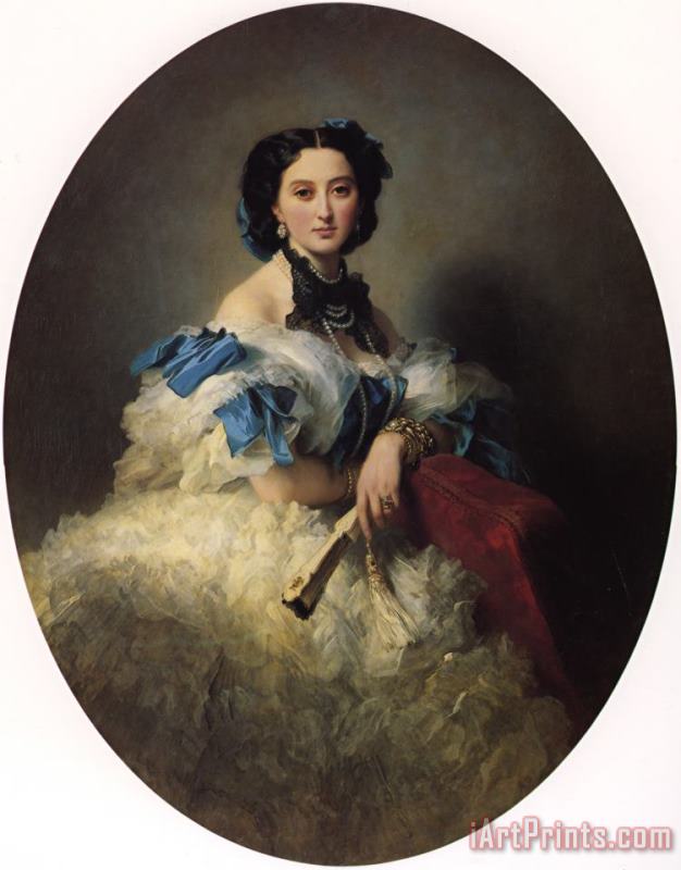 Countess Varvara Alekseyevna Musina&#173;pushkina painting - Franz Xavier Winterhalter Countess Varvara Alekseyevna Musina&#173;pushkina Art Print