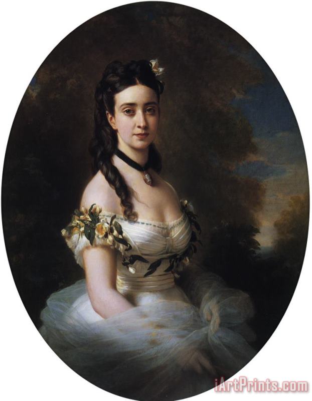 Franz Xavier Winterhalter Portrait of an American Lady Art Painting