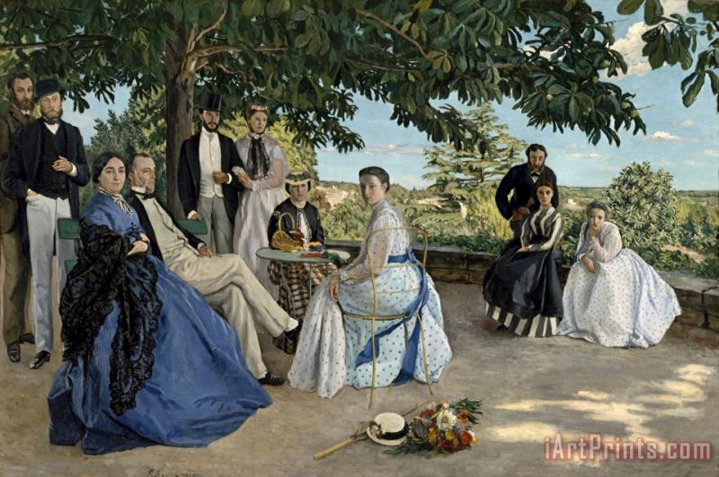 Family Reunion, 1867 painting - Frederic Bazille Family Reunion, 1867 Art Print