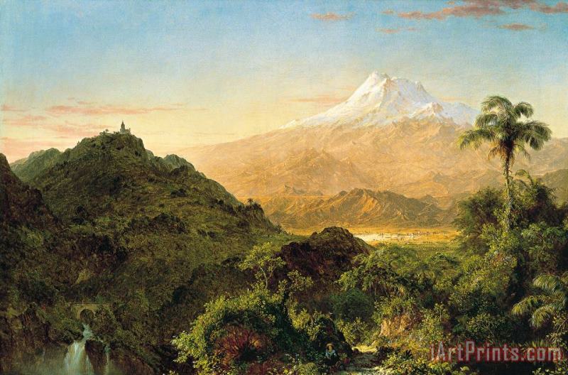 South American Landscape painting - Frederic Edwin Church South American Landscape Art Print