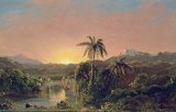 Frederic Edwin Church - Sunset in Equador painting