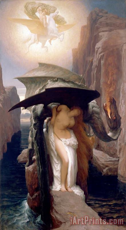 Perseus And Andromeda painting - Frederic Leighton Perseus And Andromeda Art Print
