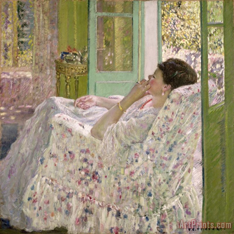 Afternoon - Yellow Room painting - Frederick Carl Frieseke Afternoon - Yellow Room Art Print