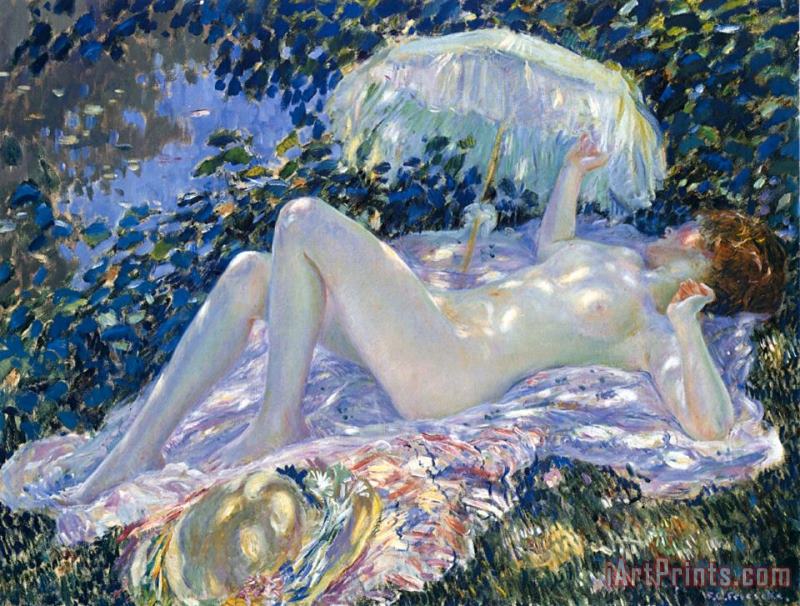 Frederick Carl Frieseke Sunbathing Art Painting