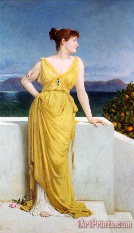 Frederick Goodall Mrs. Charles Kettlewell in Neoclassical Dress Art Print