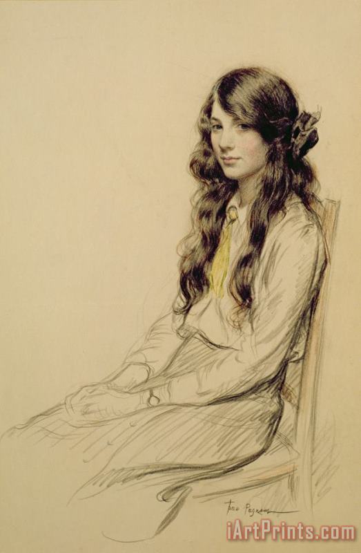 Frederick Pegram Portrait of a Young Girl Art Painting