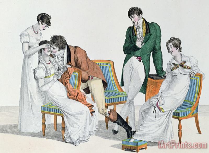 French School A Kissing Game Art Painting