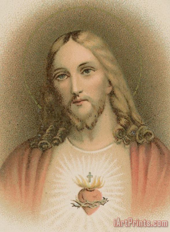 French School Sacred Heart Art Painting