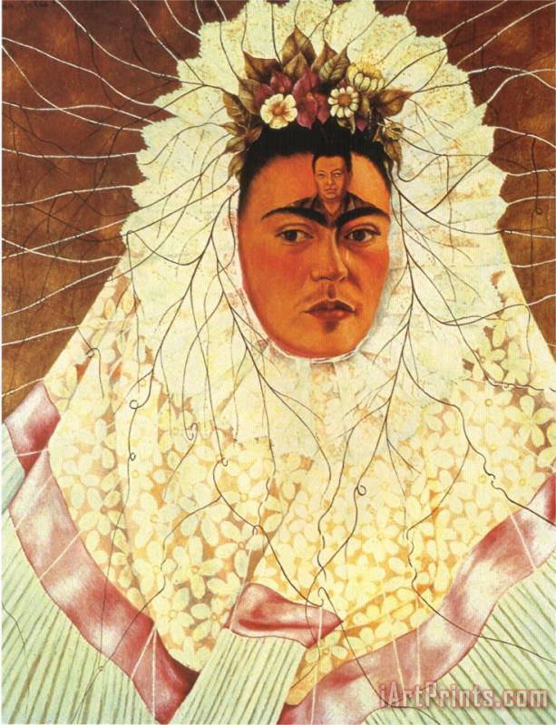 Self Portrait As a Tehuana 1943 painting - Frida Kahlo Self Portrait As a Tehuana 1943 Art Print