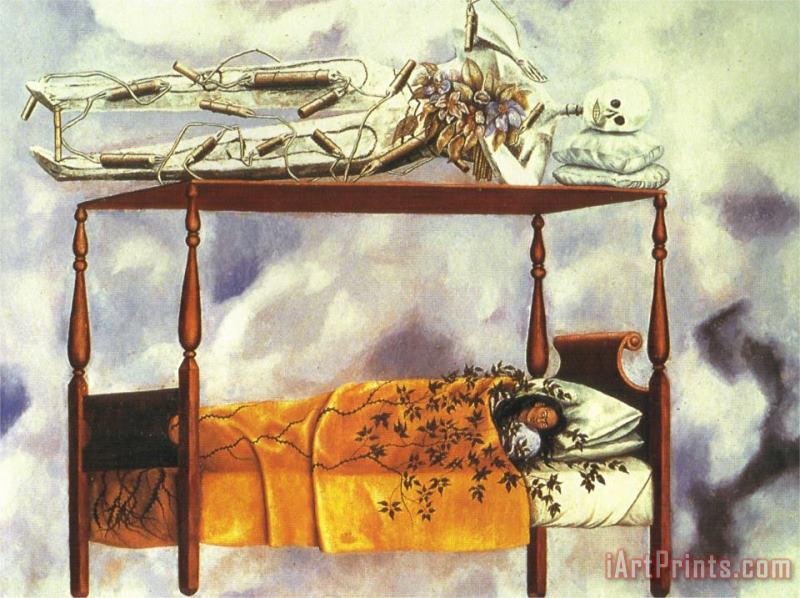 Frida Kahlo The Dream The Bed 1940 Art Painting