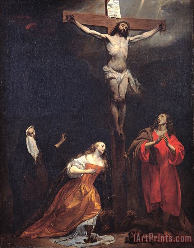 Crucifixion painting - Gabriel Metsu Crucifixion Art Print