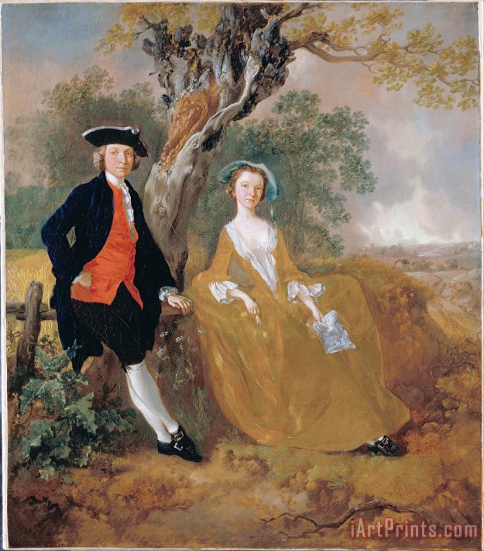 A Couple in a Landscape painting - Gainsborough, Thomas A Couple in a Landscape Art Print