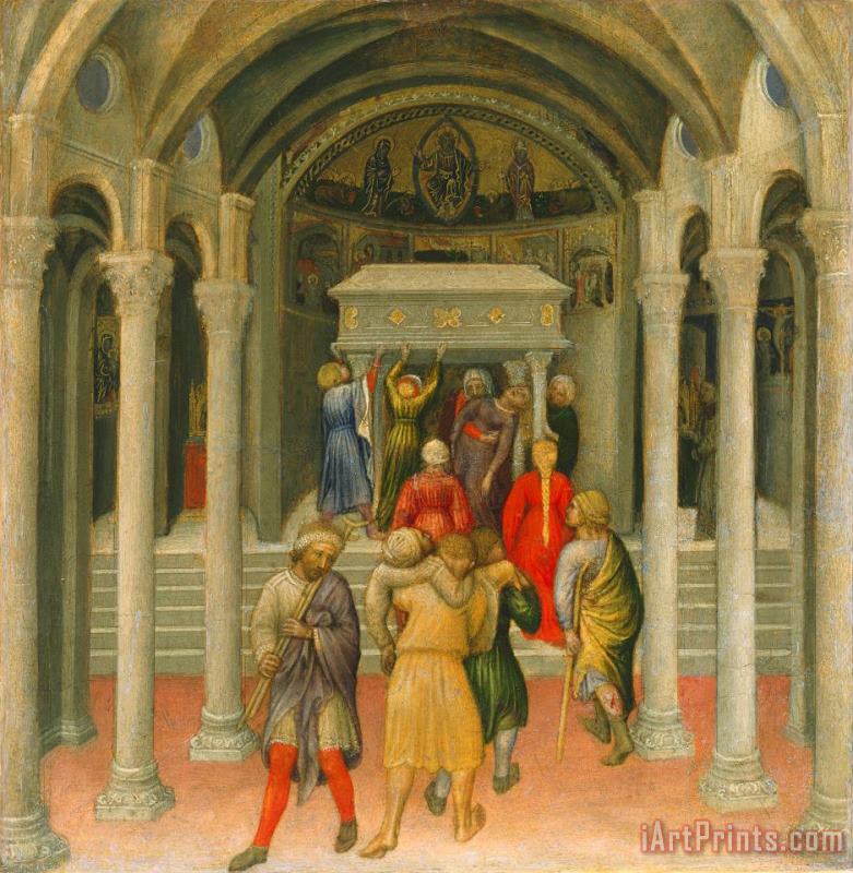 The Crippled And Sick Cured At The Tomb Of Saint Nicholas painting - Gentile da Fabriano The Crippled And Sick Cured At The Tomb Of Saint Nicholas Art Print