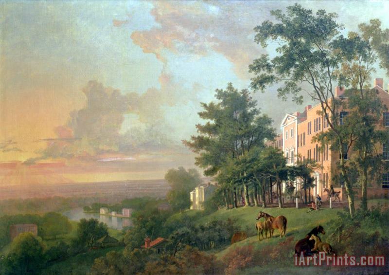 A View From The Terrace, Richmond Hill painting - George Barret A View From The Terrace, Richmond Hill Art Print