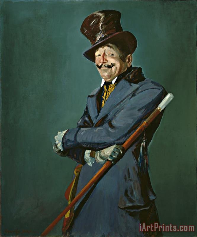 Otis Skinner As Col. Phillipe Bridau painting - George Benjamin Luks Otis Skinner As Col. Phillipe Bridau Art Print