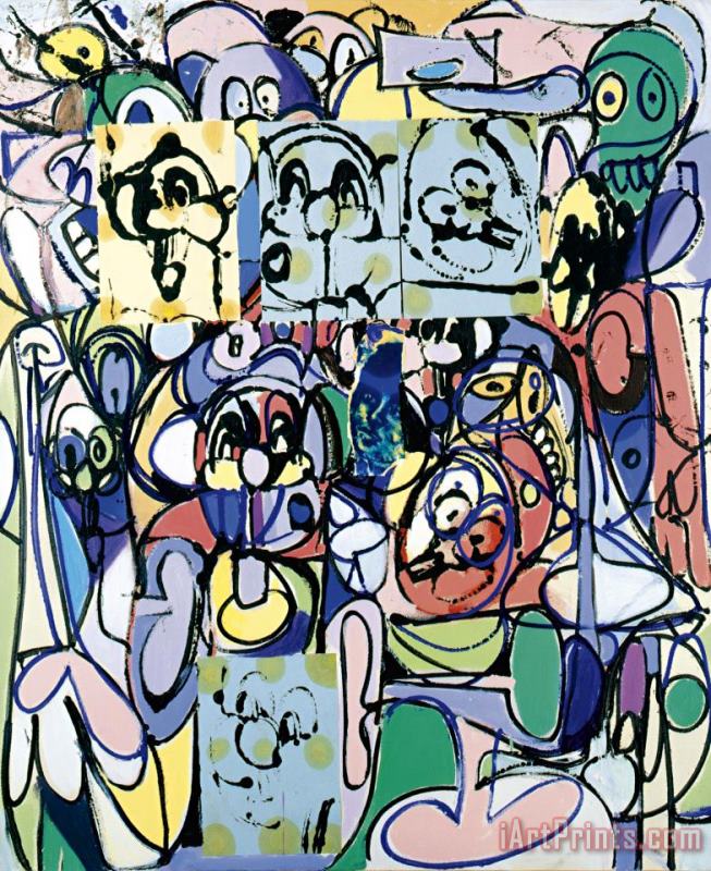 Lost in Chartres painting - George Condo Lost in Chartres Art Print