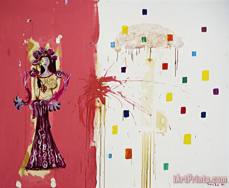George Condo Mother And Child, 1989 Art Painting