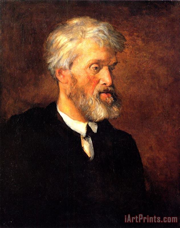 Portrait of Thomas Carlyle painting - George Frederick Watts Portrait of Thomas Carlyle Art Print