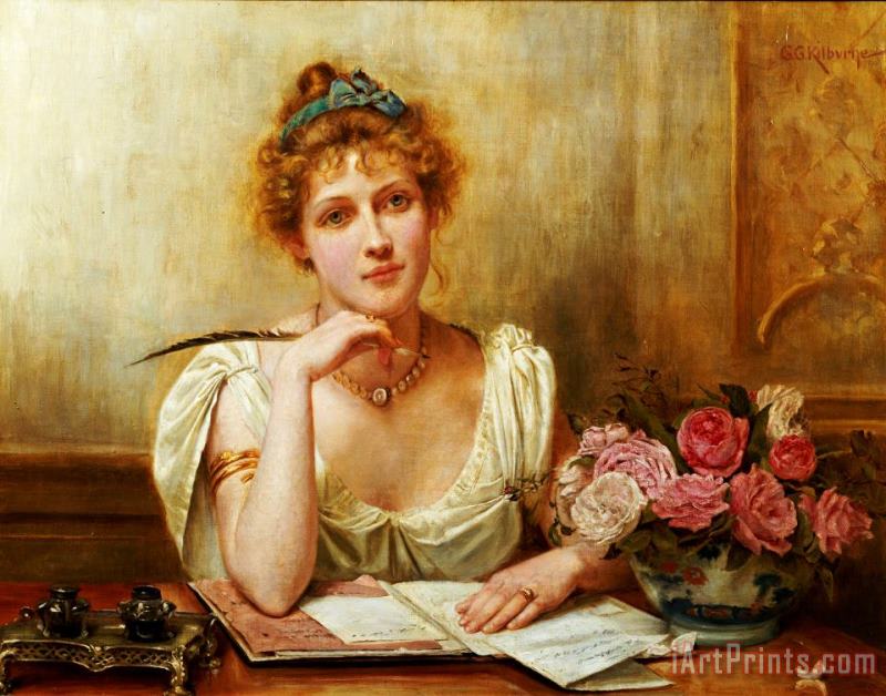 The Letter painting - George Goodwin Kilbourne The Letter Art Print