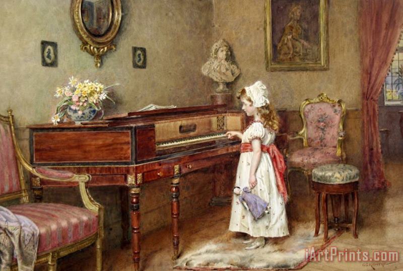 George Goodwin Kilburne Piano Practice Art Painting
