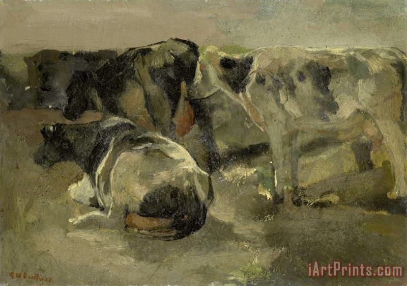 George Hendrik Breitner Four Cows Art Painting