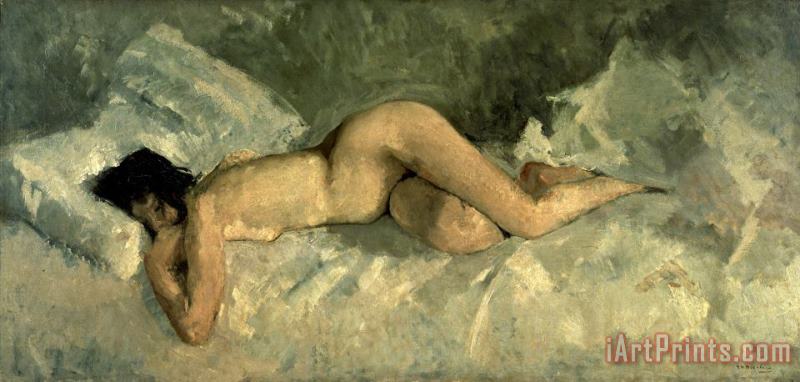 George Hendrik Breitner Reclining Nude Art Painting
