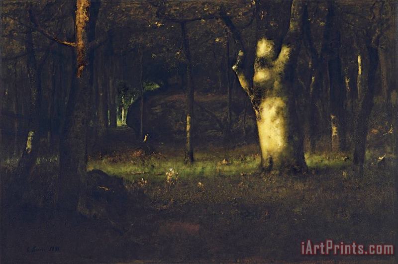 George Inness Sunset in The Woods Art Print