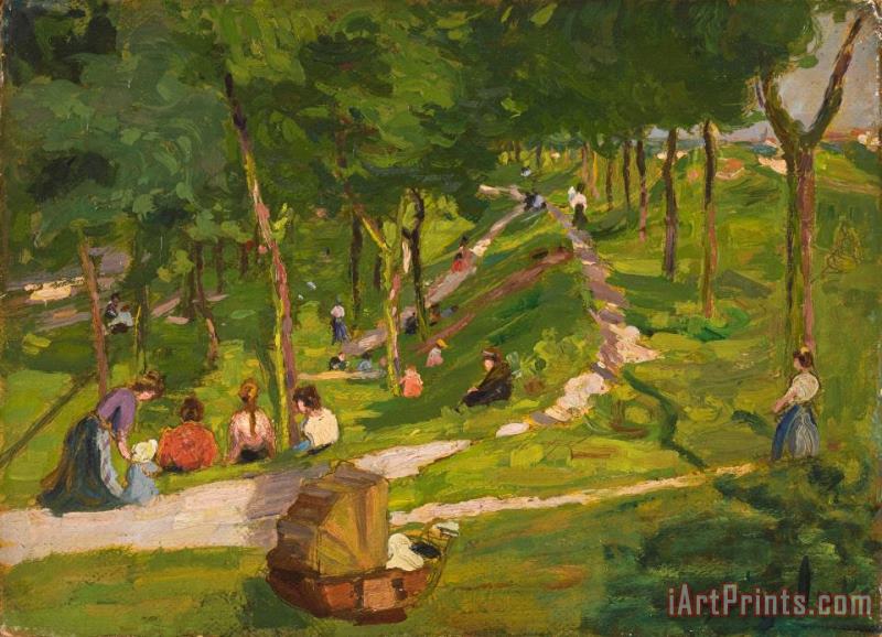 George Luks New York Park Art Painting
